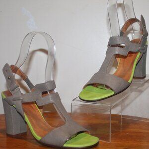 $478 CHIE MIHARA Spain Anthropoligie Block Heels Saandals Shoes 38 7.5